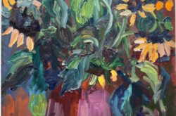 Stilleven met zonnebloemen